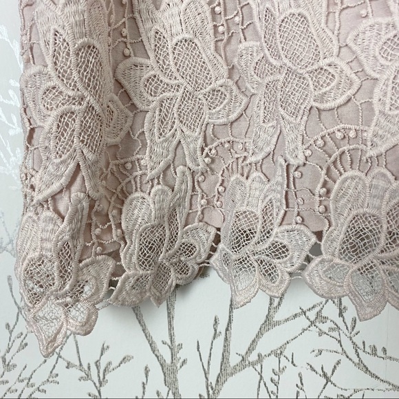 PHILOSOPHY Blush Pink Lace Crochet Overlay Blouse XXL - Picture 7 of 11